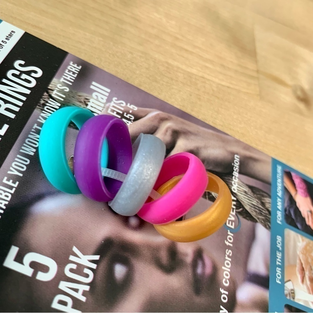 EVERY ring jewelry 5 pack silicone ring variety set sz small NWT - Picture 11 of 16